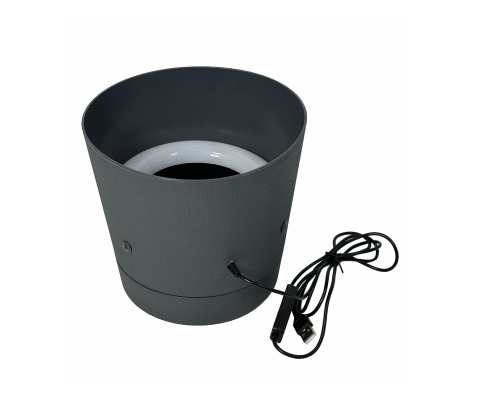 [СГП] Горшок с подсветкой SL-156 для искусственных цветов, цвет графит