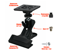 Крепление прищепка PR1-SH-TAB с шарниром для тренировочного пэда для барабанщика