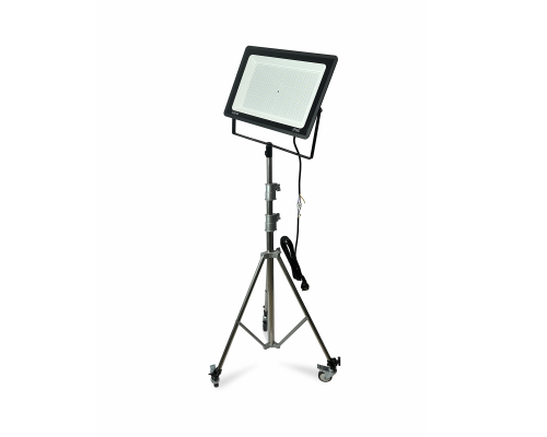 Прожектор 300 Вт, 6500K, с кабелем 5 м на быстросъемном креплении усиленного мобильного штатива 93-293 см на колесах д 75 мм