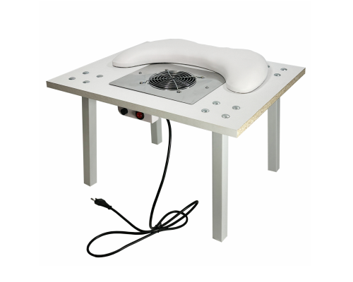 [СЛГП] Столик высокий 50х40 см с вытяжкой 60W 220V для маникюра и педикюра с 2 фильтр мешками и подушкой