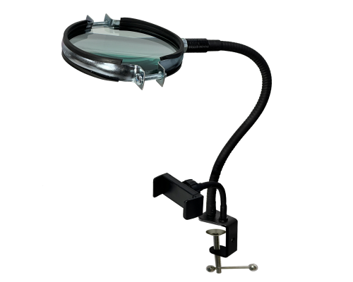 Лупа настольная LN-5 с держателем телефона на гибком креплении