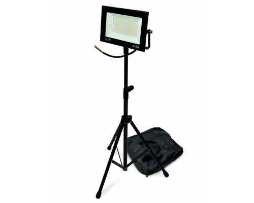 Светодиодный прожектор 50 Вт, теплый свет, с сумкой, на штативе PSS-PRJ