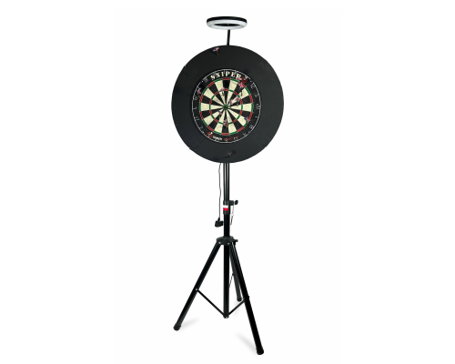 [СГП] Дартс односторонний 45 см с 6 дротиками и защитой на напольной стойке DN02L-502B с подсветкой L20- GDS