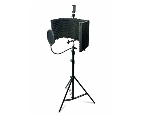 Акустический экран AK03 для микрофона на стойке LS с держателем телефона и поп-фильтром 15,5 см