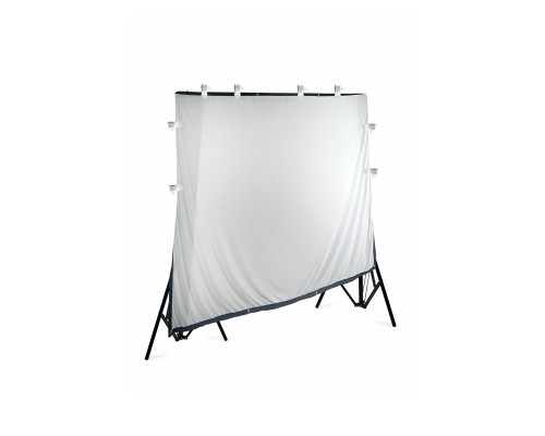 Экран для проектора, 221х125 см, на напольном каркасе JBH-3 с 8 белыми прищепками