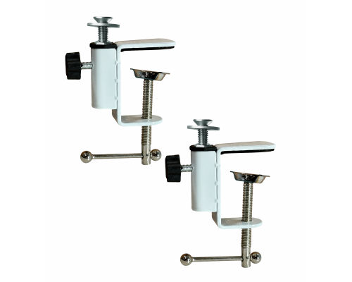 Крепление лежанки для кота на Г-образный подоконник, 2 белые струбцины в комплекте