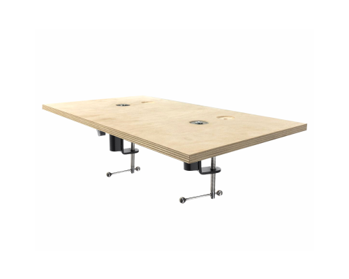 Основание лежанки FANERA-2S для котов на Г-образный подоконник на черных струбцинах