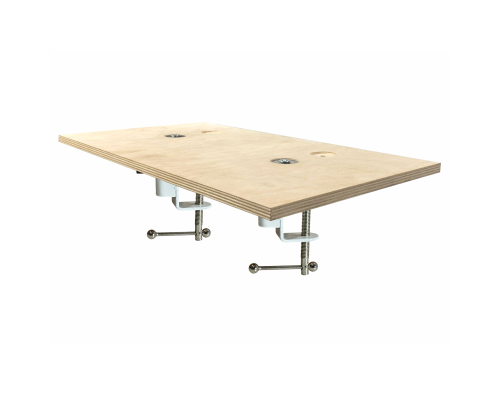 Основание лежанки FANERA-2SW для котов на Г-образный подоконник на белых струбцинах