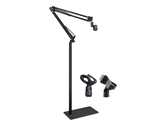 Напольная утяжеленная стойка MNB25-NSU-02B для микрофона с 3 держателями