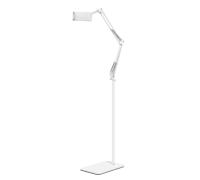 Держатель для телефона или планшета NSU-02W-25, напольный, на пантографе и утяжеленной стойке, белый