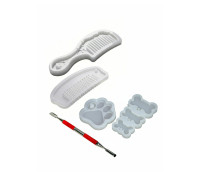 Набор для творчества: лопаточка и молды 4 формы для эпоксидной смолы