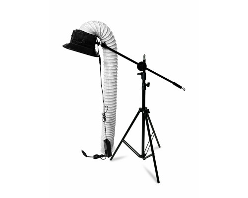 Вентилятор 493DH-14 дымоуловитель с гофрой 3 м на наклонной стойке JBH-63K для пайки