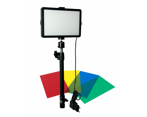 Портативная светодиодная LED панель RAG с 4 фильтрами на телескопической ручке-удочке ECO-SH