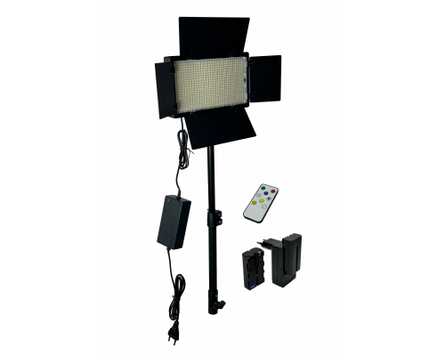 Светодиодная панель U600 с аккумуляторами и зарядкой для фотосъемки на телескопической ручке-удочке ECO-SH