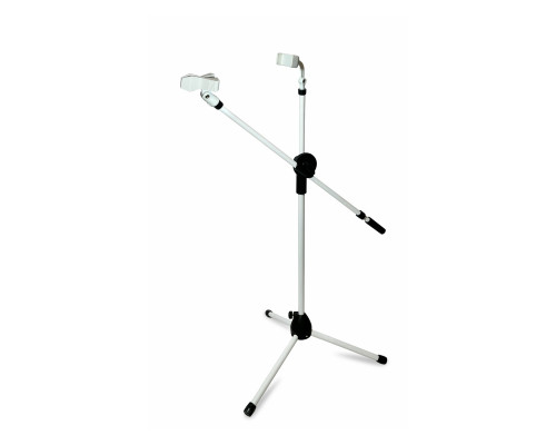 Напольная стойка журавль MLW-63 с держателем прищепка для микрофона и держателем для телефона