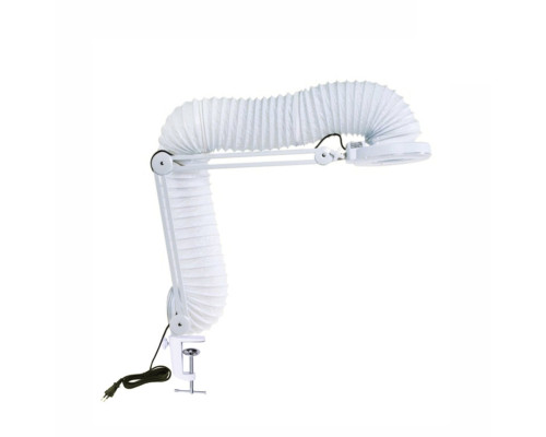 Лампа LN-5-GOF200 с гофрой под вытяжку для маникюра и педикюра на усиленной струбцине до 7,5 см