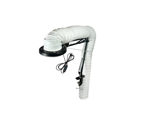 Лампа SL-156-125 c гофрой 2м под вытяжку для маникюра и педикюра на усиленной струбцине до 7,5 см