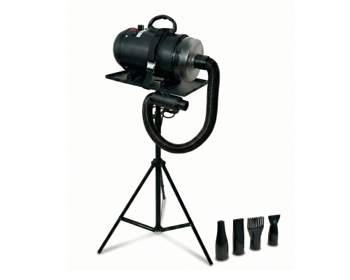 Фен-компрессор-пылесос для груминга 2800 Вт с магнитным креплением шланга на подставке LS-LTK