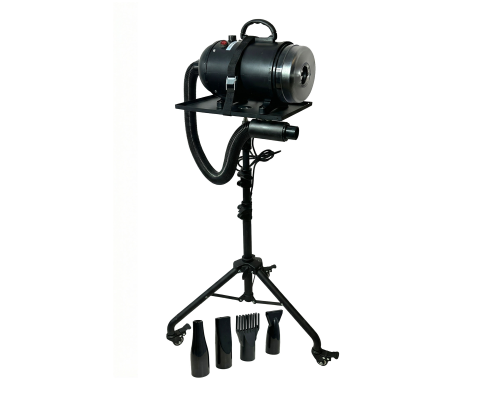 Фен-компрессор-пылесос для груминга 2800 Вт с магнитным креплением шланга на мобильной подставке STK-LS-LTK