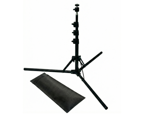 Штатив с горизонтальными ножками и шарнирным креплением для фототехники и с сумкой