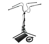 Фитолампа для растений, 4 панели, на штативе FLST, с пультом на проводе, удлинителем, адаптером и сумкой