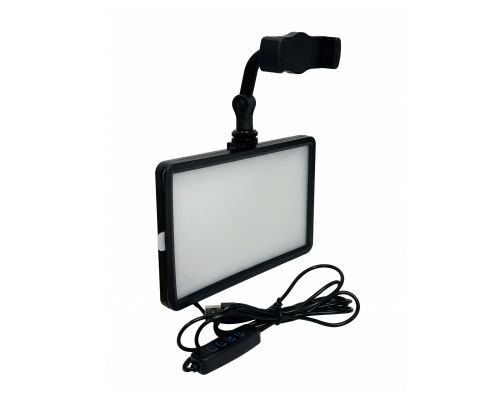 Светодиодная LED панель RAG с наклонным держателем телефона, резьба 1/4