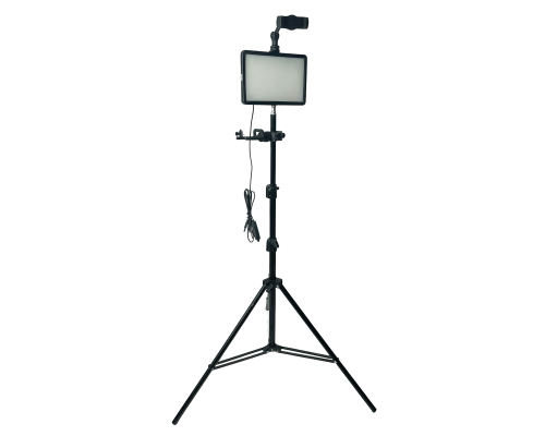 Светодиодная LED панель RAG с 2 держателями телефона на штативе MC для съемки