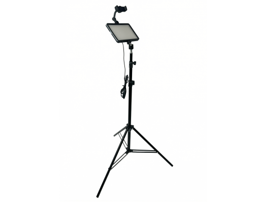 Светодиодная LED панель RAG с держателем телефона на шарнире и штативе MC для съемки