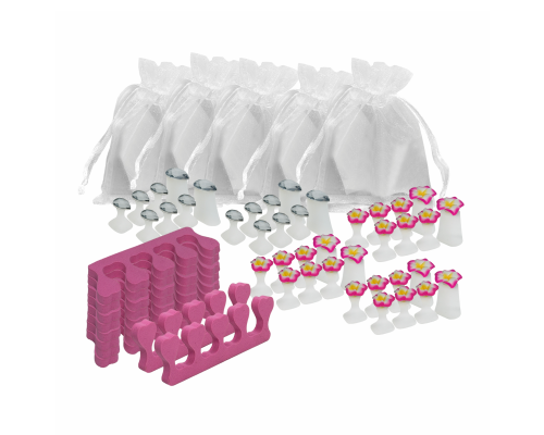 Разделители для пальцев, силиконовые, форма цветочки 3 комплекта и камни 2 комплекта, и перегородки 5 пар