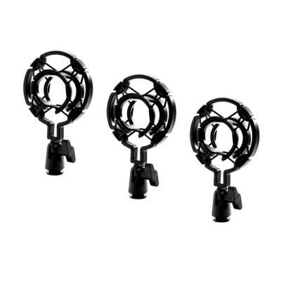 Держатель для микрофона паук P1 пластиковый противоударный с резьбой крепления 3/8, 3 шт