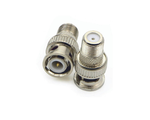 Переходник гнездо F (мама) - штекер BNC (папа), 2 шт