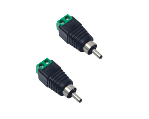 Разъем штекер RCA (папа) с клеммной колодкой, 2 шт