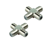 Разветвитель F (мама) на 4 гнезда (четверник), 2 шт