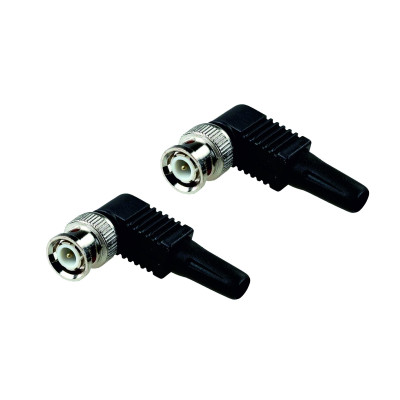 Разъем штекер BNC (папа)  под винт с колпачком, угловой, 2 шт