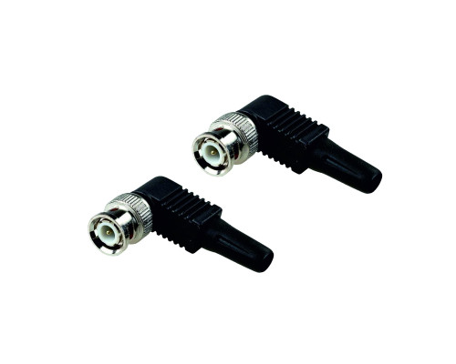 Разъем штекер BNC (папа) под винт с колпачком, угловой, 2 шт