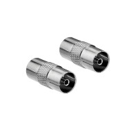 Переходник гнездо TV (мама) - гнездо TV (мама), 2 шт