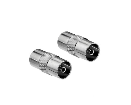 Переходник гнездо TV (мама) - гнездо TV (мама), 2 шт