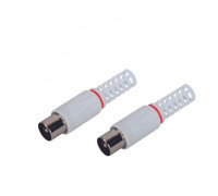 Антенный разъем штекер TV (папа), без пайки, 2 шт