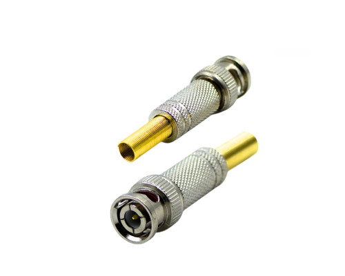 Разъем штекер BNC (папа) под винт с пружиной, 2 шт