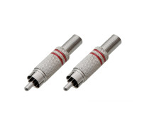 Разъем штекер RCA (папа) под винт с пружиной, 2 шт