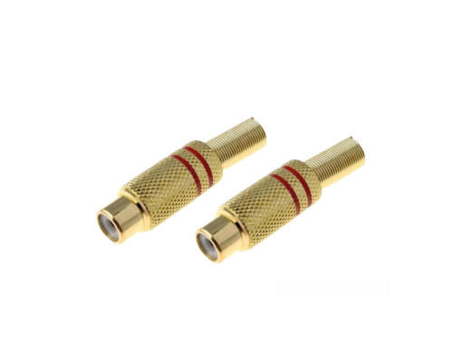 Разъем гнездо RCA (мама) под винт с пружиной, 2 шт