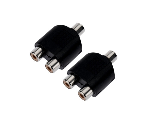Переходник гнездо RCA (мама) - 2 гнезда RCA (мама), 2 шт