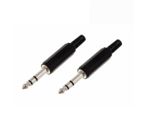 Разъем штекер 6.3 мм стерео jack (папа), 2 шт