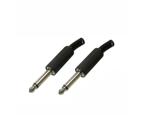 Разъем штекер 6.35 мм моно jack (папа), 2 шт