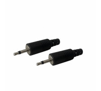 Разъем штекер micro- jack 2.5 мм (папа) моно (2 pin), пластик, 2 шт