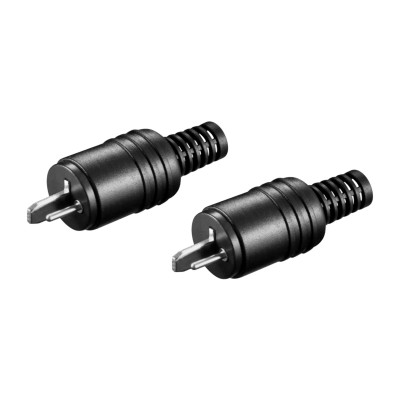 Разъем штекер аудио на кабель под винт, «точка-тире», пластик, 2 шт