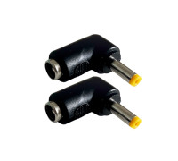 Переходник DC гнездо 5,5/2,5 мм (мама) - штекер 4,8/1,7 мм (папа), угловой, 2 шт