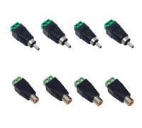 Комплект разъемов: гнездо RCA (мама) - 4 шт. + штекер RCA (папа) - 4 шт. 