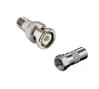 Комплект переходников: гнездо F - штекер BNC - 1 шт. + штекер TV - штекер F - 1 шт.