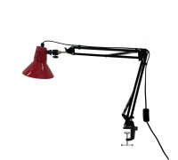  Настольная лампа NBS-1R на пантографе c усиленной струбциной, красная
